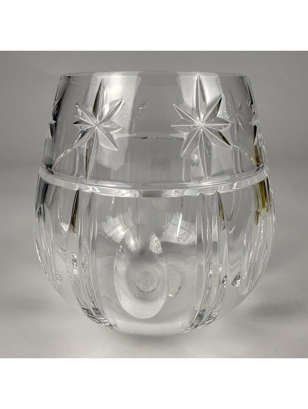 Waterford Crystal Reflections Christmas Stars Votive Candle Holder 3.5"